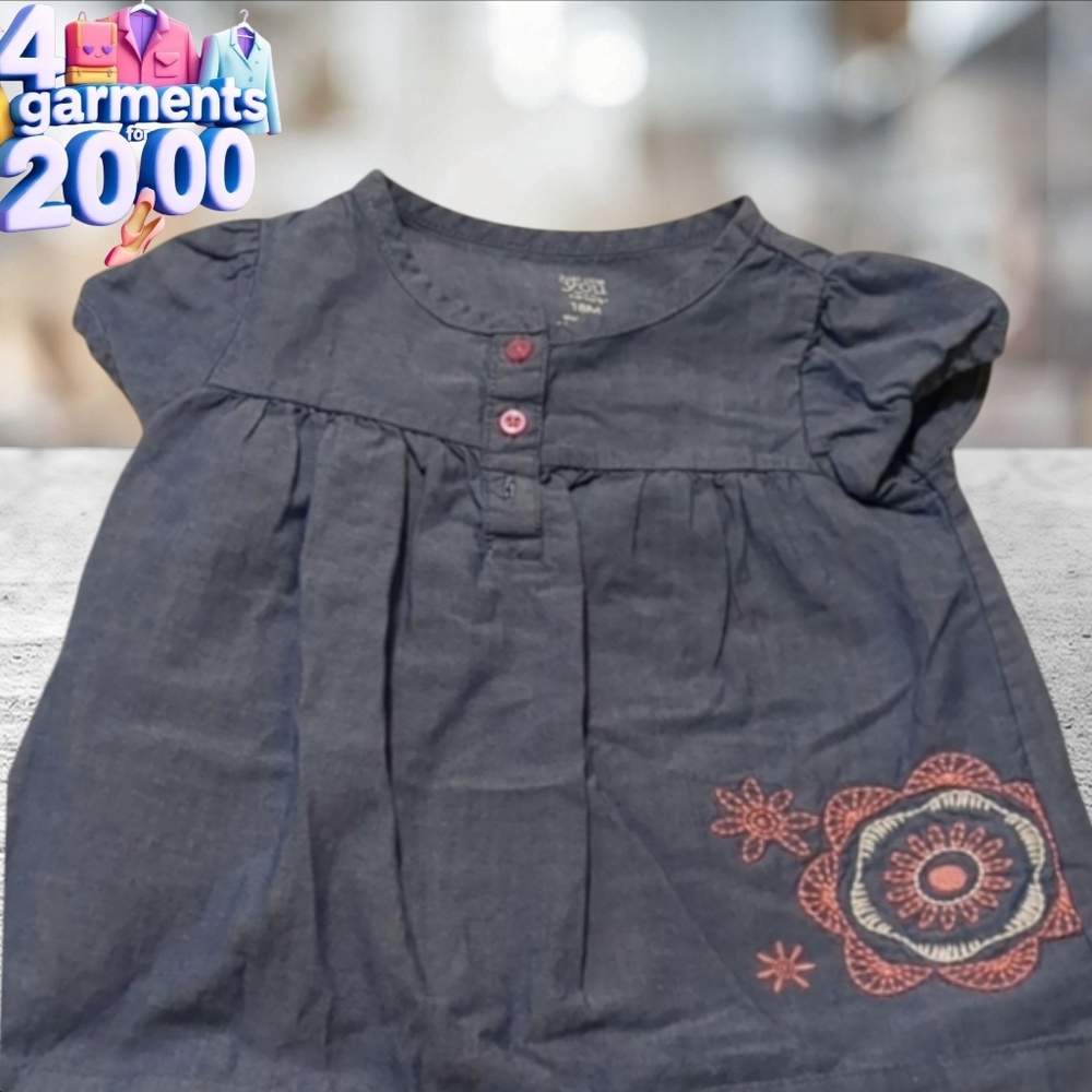 Carter's cotton dress with embroidery on front size 18 months